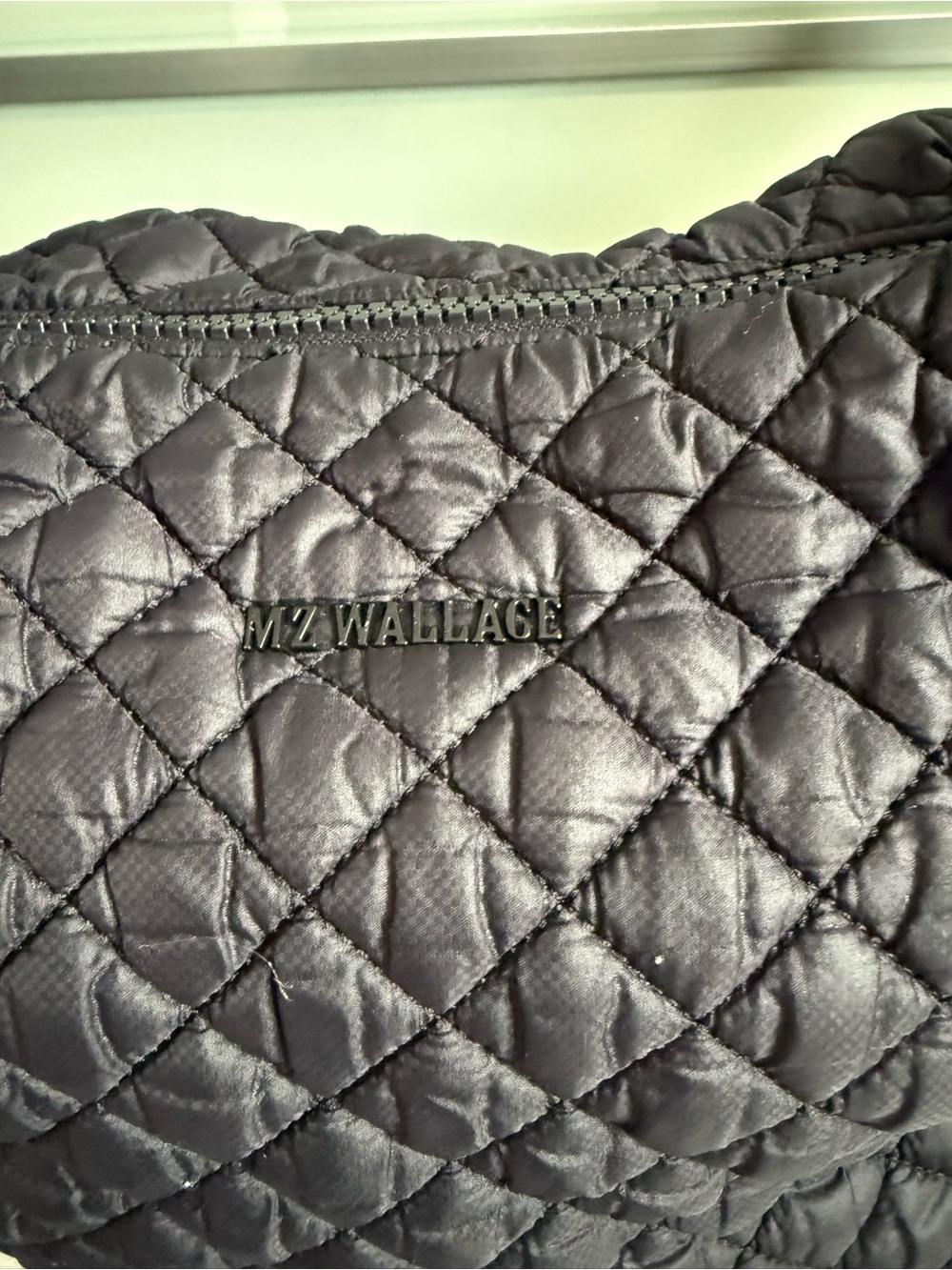 Quilted Hobo Shoulder Bag - Black - Picture 4 of 9